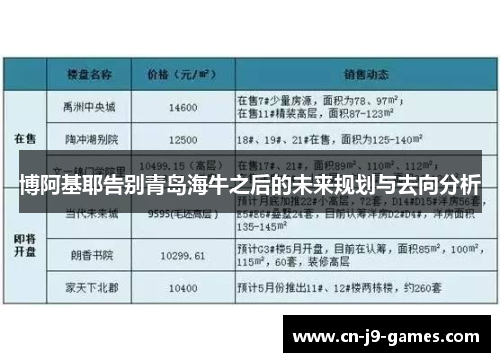 博阿基耶告别青岛海牛之后的未来规划与去向分析