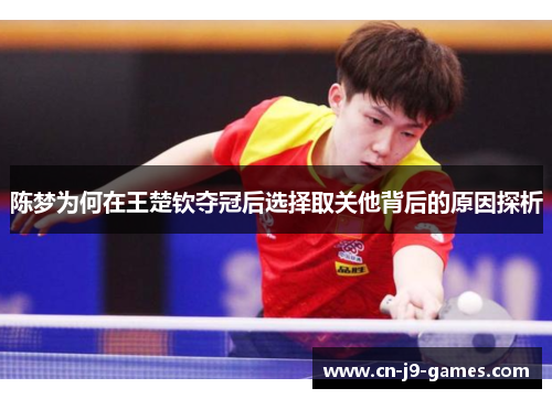 陈梦为何在王楚钦夺冠后选择取关他背后的原因探析 陈梦为何在王楚钦夺冠后选择取关他背后的原因探析